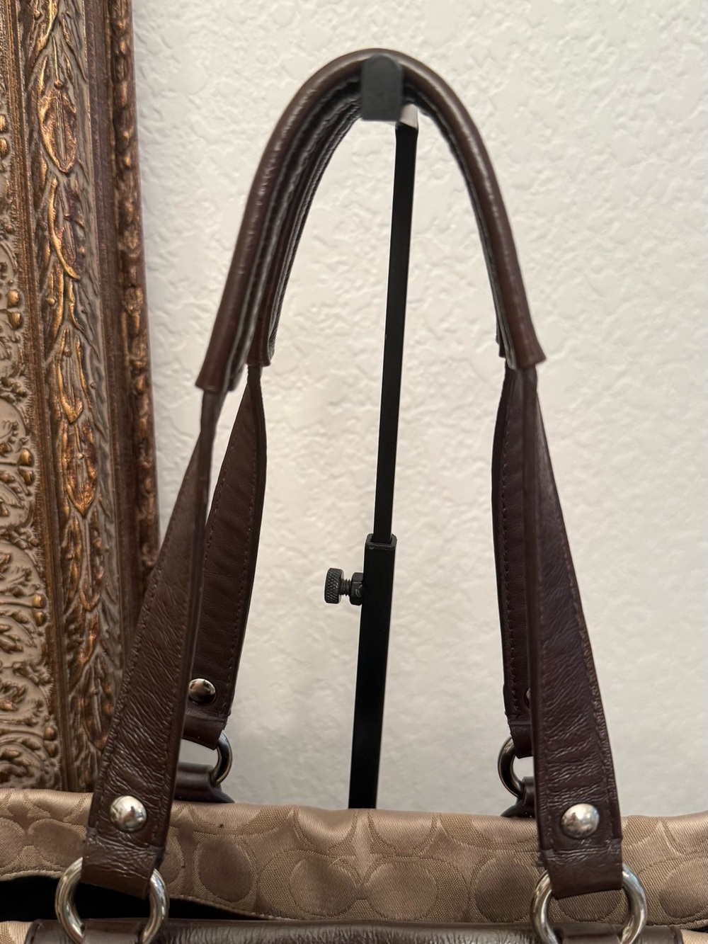 Coach Y2K Ashley Carryall Shoulder Bag Brown F15510 Coach Logo Leather Canvas - Picture 10 of 17